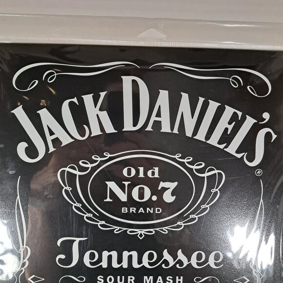 Black & White Jack Daniels Old No. 7 Label Large Premium Metal Tin Sign New!! - Picture 7 of 10
